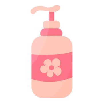Intimate soap liquid bottle dispenser flower woman Stock Photos