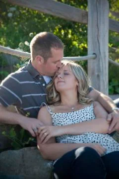 Intimate time outside Stock-Fotos