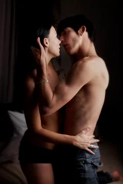 Intimate young lovers Stock Photos