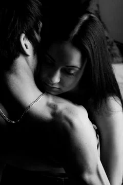 Intimate young lovers Foto stock