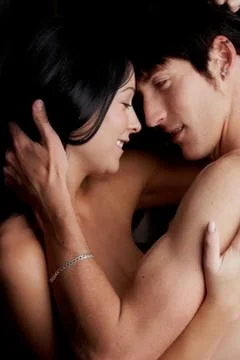 Intimate young lovers Stock Photos