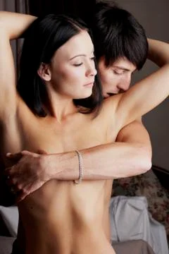 Intimate young lovers Stock Photos