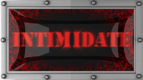 Intimidate on led 動画素材 8759952