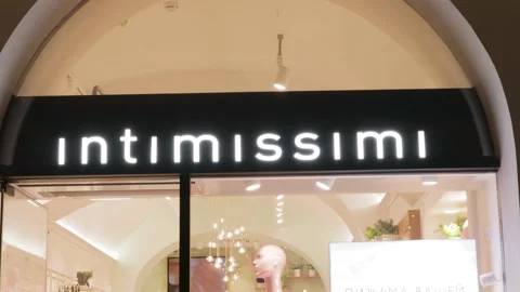 intimissimi shop logo sign and text front of Italian Lingerie