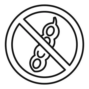 Intolerance of beans icon outline vector. Free non gmo Stock Illustration