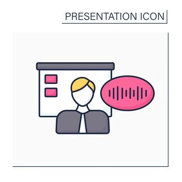 Intonation color icon Stock Illustration