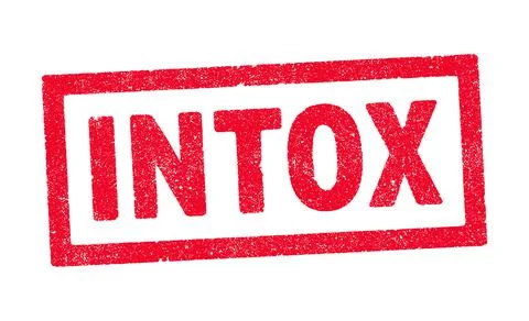 Intox red ink stamp Stock Illustration