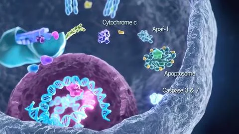 Intracellular lysosomes, cell function Stock Illustration