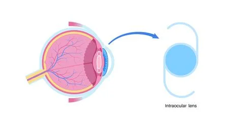 Intraocular lens poster Stockillustratie