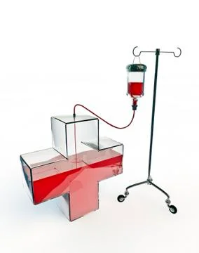 Intravenous cross Stock-Illustration