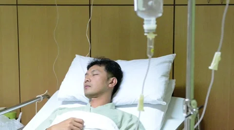 Intravenous drip man Stock Footage 41150009