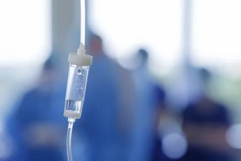 Intravenous Drip in an Operating Room During Surgery Stock Photos