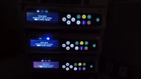 Intravenous injection pump display screen Stock Footage 114476926