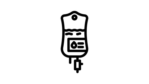 Intravenous iv drip line icon animation 스톡 동영상 326754635