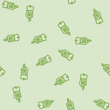 Intravenous iv drip line vector seamless pattern Stock Illustration