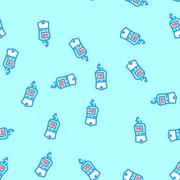Intravenous iv drip vector seamless pattern Stock Illustration