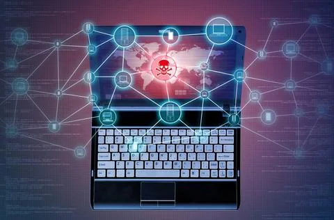  Intrenet security problem A concept of computer network with security or ... Stock Photos