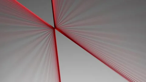 Intricate 3D render with dynamic red lines forming an abstract shape Stock Footage 332464879