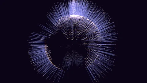 Intricate 3d sphere with intersecting lines and dots Stock Footage 282347435