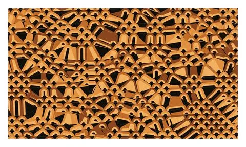 Intricate abstract background design featuring layered arch shapes in warm .. Stock Illustration
