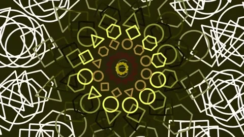 Intricate Abstract Digital Mandala Pattern with Connected Nodes and Futuris.. 库存影片 342206097