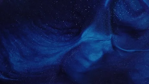 Intricate abstract fluid art backdrop reveals a harmonious fusion of dark blue Stock Footage 265179974