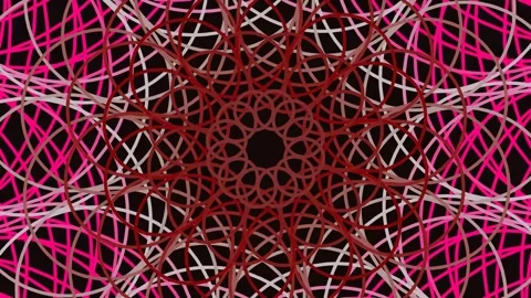 Intricate abstract geometric mandala pattern for seamless symmetrical digit.. Stock Footage 341059808