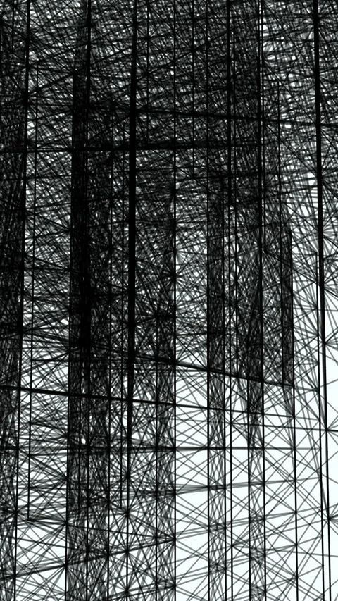 An Intricate Abstract Pattern Featuring Interwoven Lines and Complex Grids Stock Footage 288290174