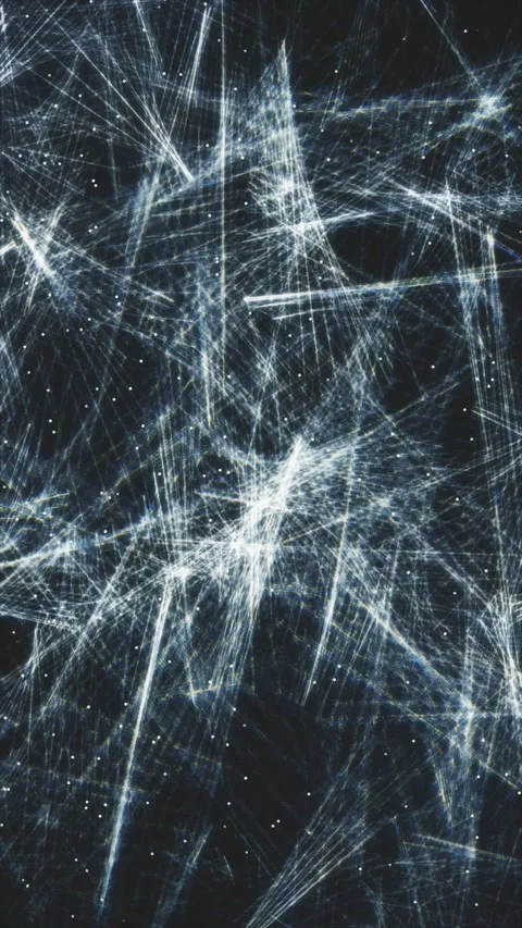 Intricate abstract pattern, glowing intersecting lines and bright particles Vidéo 329558002