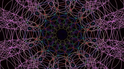 Intricate abstract radial pattern: symmetrical fractal geometry loop design.. 스톡 동영상 337165405