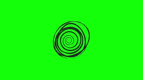 Intricate abstract scribble animation on green background. Video stock 281872757