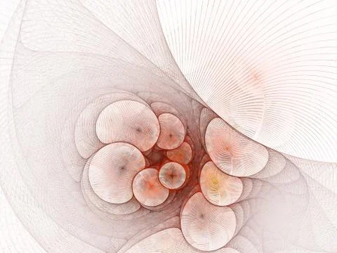 Intricate abstract woven disc design (3D illustration, background). Spiral di イラスト素材