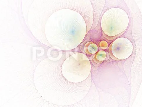 Intricate abstract woven disc design (3D illustration, background). Spiral di Stock Illustration