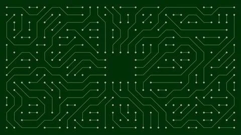 Intricate and Complex Circuit Board Pattern Featured in Stunning Digital Art Stock Illustration