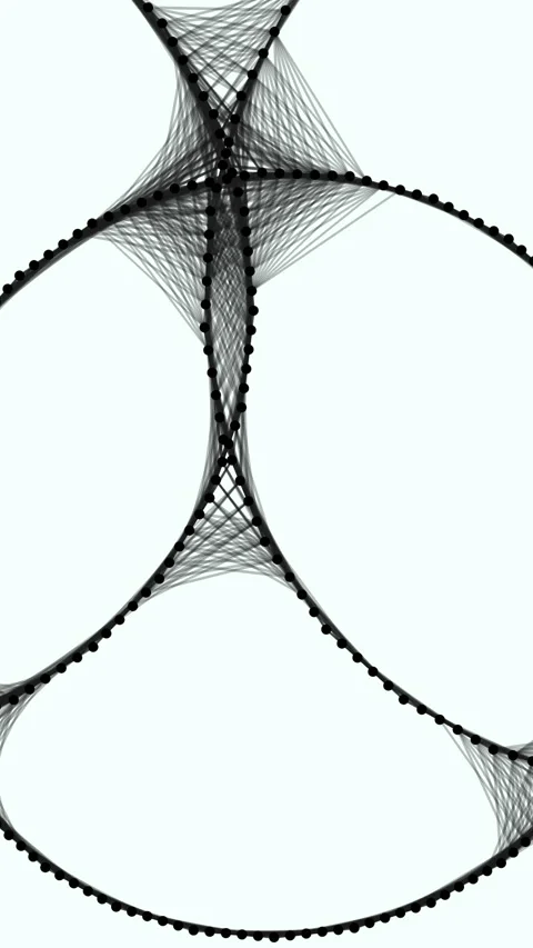 This is an intricate and complex geometric pattern presented in a striking Stock Footage 288231493