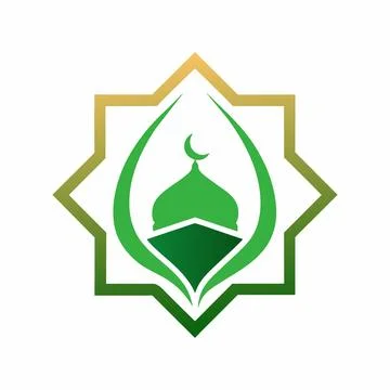 Intricate, balanced vector artwork reflecting Islamic design, featuring Stock Illustration