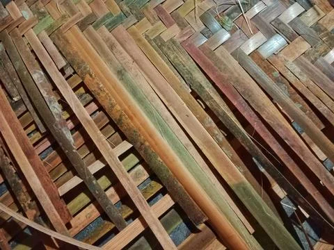 Intricate Bamboo Weave Pattern Stock Photos