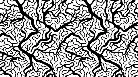 Intricate black and white tree branch pattern background. Stock-Illustration
