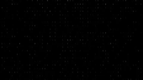 Intricate Black Matrix of Numbers and Letters Across the Expansive Digital .. 動画素材 341374786