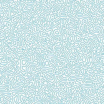 Intricate blue abstract line pattern with fluid shapes on a light background Illustrazione stock