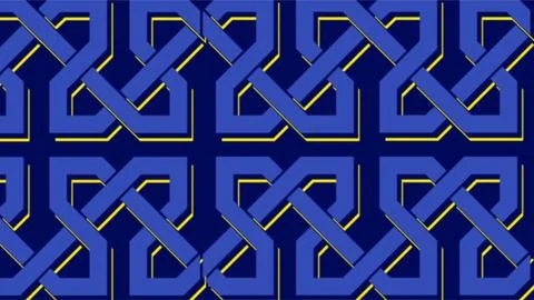 Intricate Blue Geometric Pattern for Design Projects. Stockillustratie