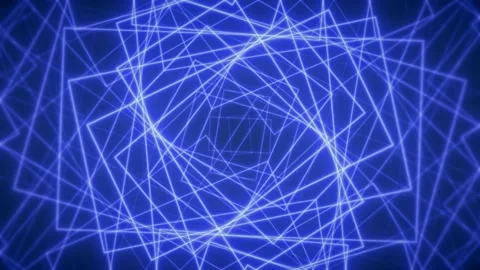 Intricate blue light lines form a captivating display in a vibrant digital Stock Footage 304827906