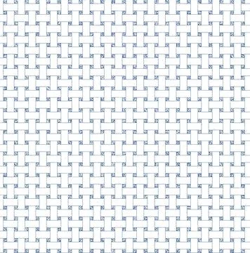 Intricate blue woven pattern creating visual texture on white background Stock Illustration
