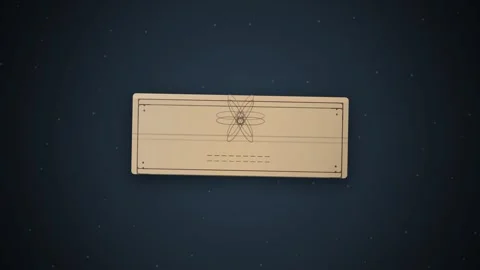 Intricate Blueprint Diagram of Geometric Pattern on Textured Paper Background Stock Footage 347559633
