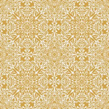 Intricate botanical lace damask pattern, vintage victorian ornamental floral  イラスト素材