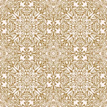 Intricate botanical lace damask pattern, vintage victorian ornamental floral  Stock Illustration