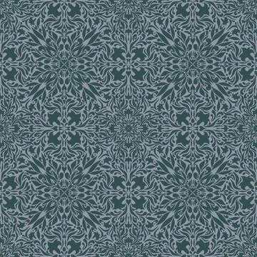 Intricate botanical lace damask pattern, vintage victorian ornamental floral  Stock Illustration