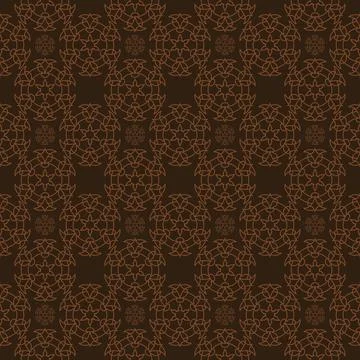 Intricate Brown Geometric Pattern Design Element 스톡 일러스트