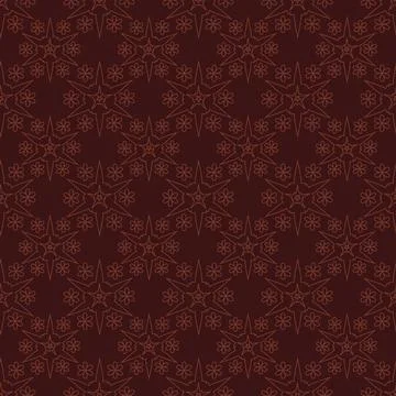 Intricate Brown Patterned Design on Fabric Illustrazione stock