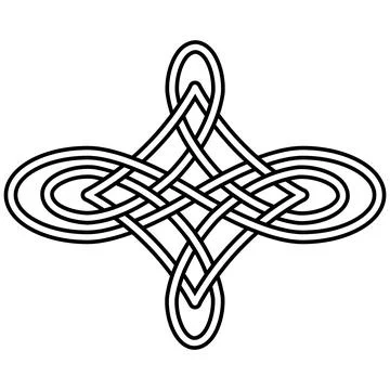 Intricate Celtic Knot work Symmetrical Interlaced Ornament heraldic, tattoo.. Illustrazione stock